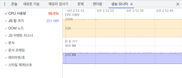 CPU 버전 성능 모니터